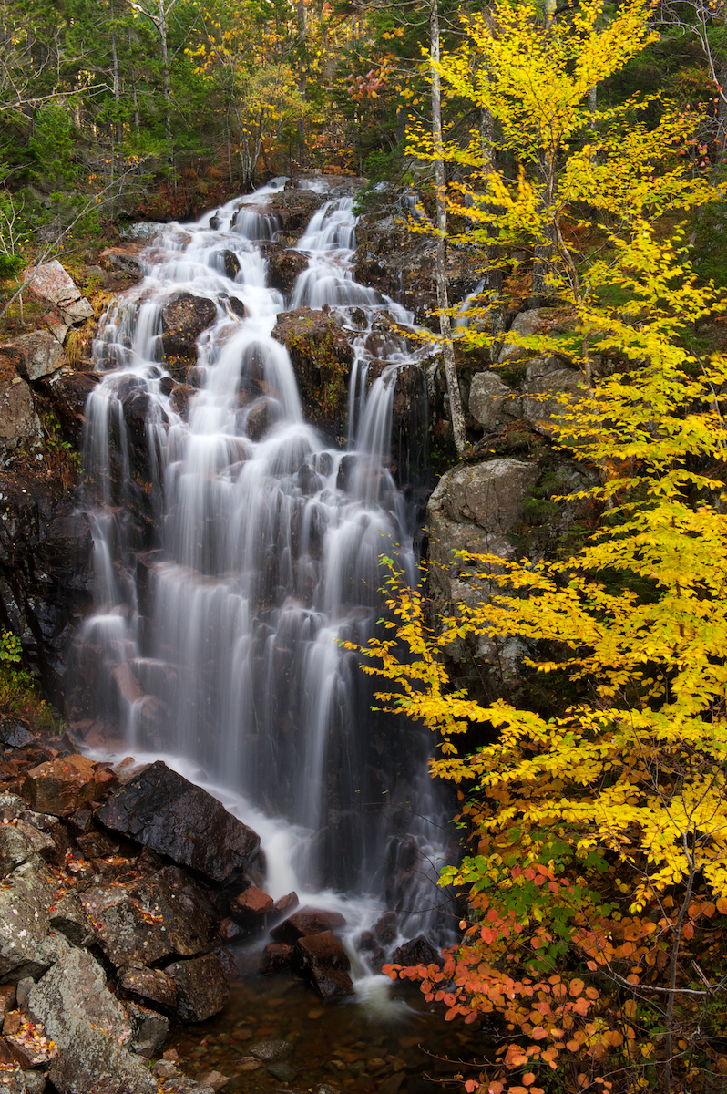 Waterfall and Colorful Foliage